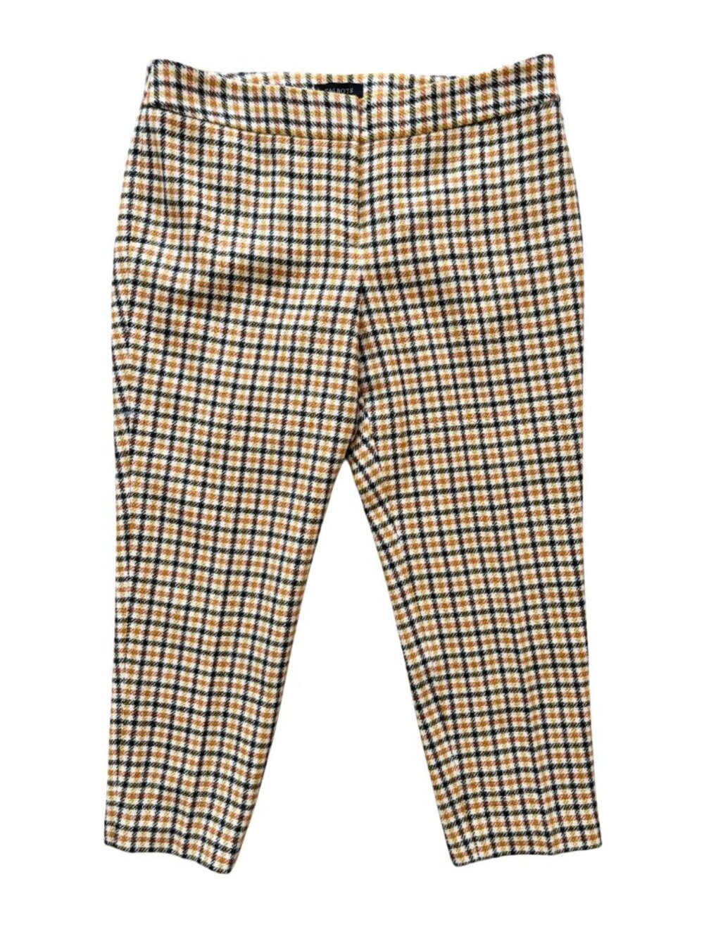 TALBOTS Wool Blend Straight Leg Check Plaid Trouser Pants  SZ 14P